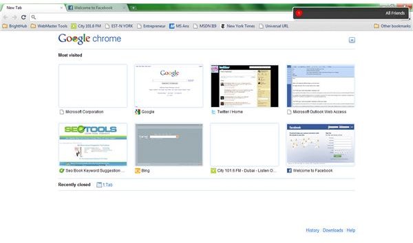 Fig 2 Best Web Browsers - Chrome ver 6
