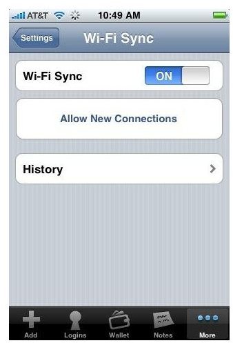 Wi-Fi Sync