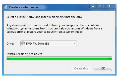 windows 7 system repair disc