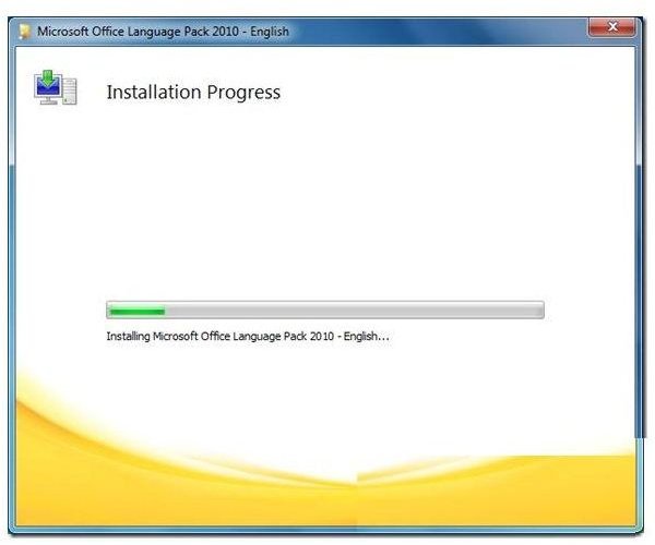 Office 2010 Language Pack installation