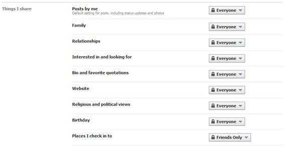Customize Privacy Settings