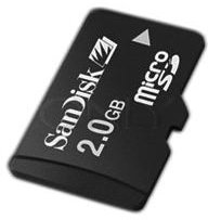 SanDisk 2gb microSD Card and SD Adapter Samsung Reality Accessory