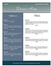 Dinner Menu 1