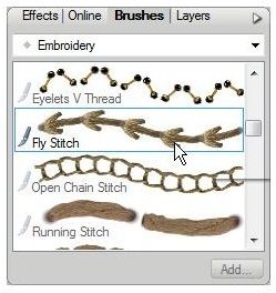 Select an Edge on Brushes Tab