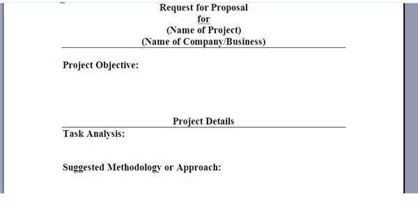 Free Request for Proposal Template & Directions on Filling it Out