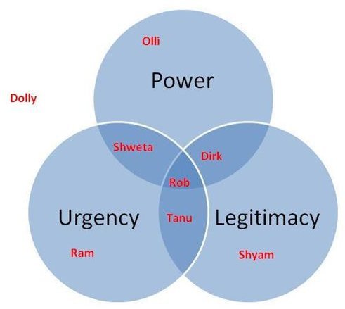 Salience Model for Project Stakeholders Example