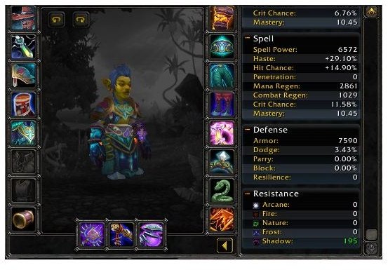Shadow Priest Spell Stats