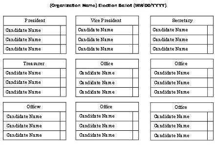 Multiple Office Election Ballot Template