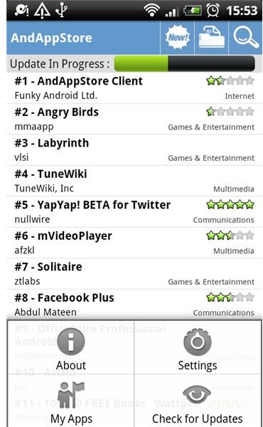 AndAppStore Most Popular App List