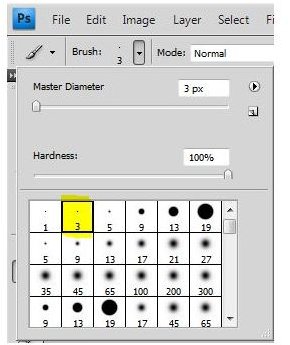 3 Pixel Hard Edge Brush