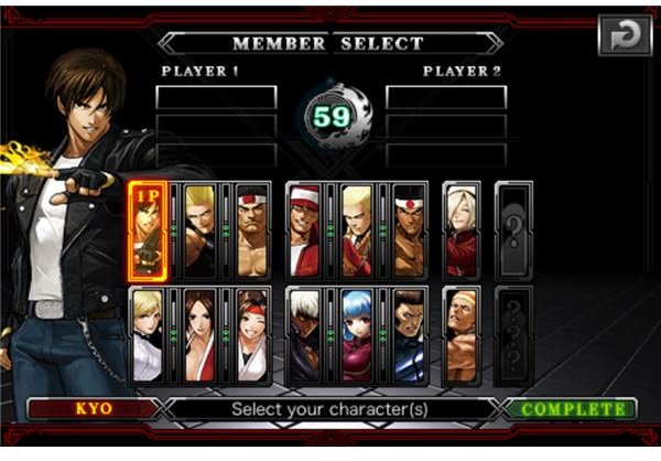 king of fighters screen2
