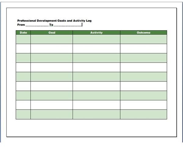 Find an Outstanding Professional Development Log Template Here