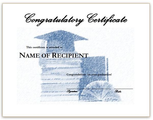 Scribbled Congratulatory Certificate