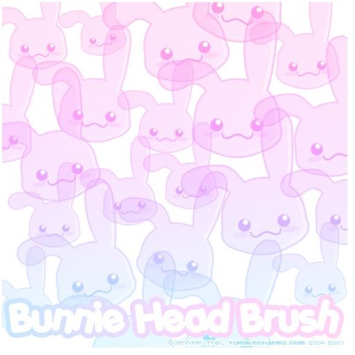 Bunnie Head Brushes by xlilbabydragonx