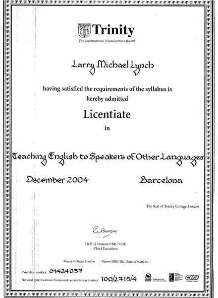 LTCL Diploma