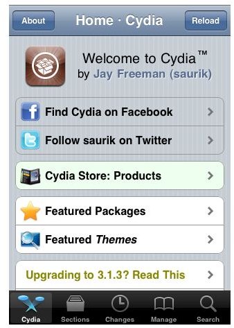 cydia application hompage