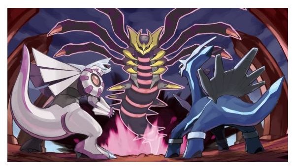 Dialga, Palkia, and Giratina