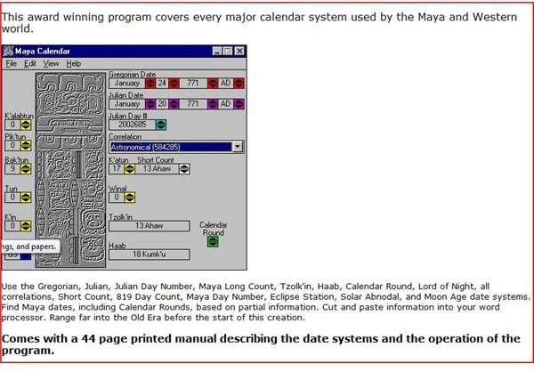 Mayan Calendar Program