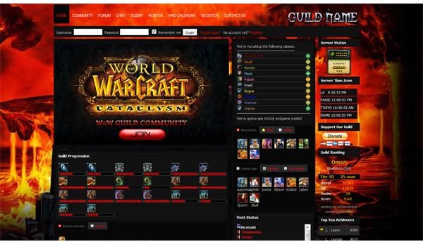 world of warcraft joomla templates