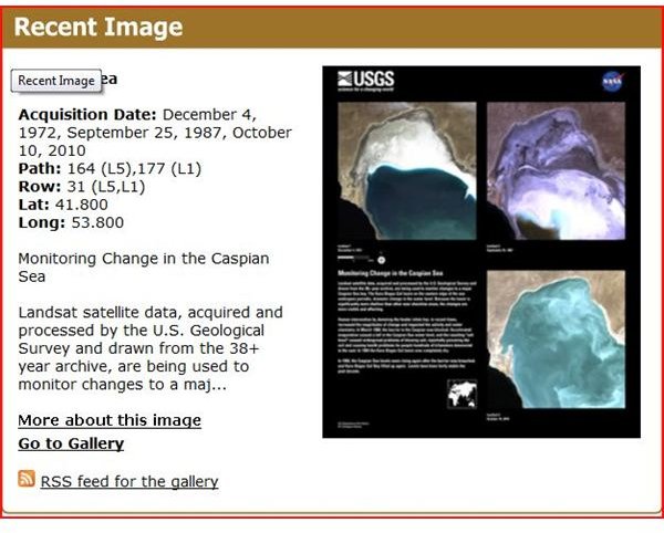 Landsat Caspian Sea Images