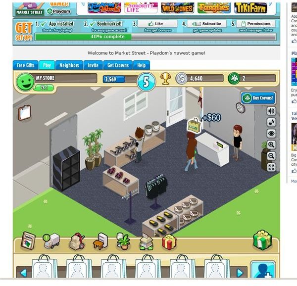 Facebook Game Review: Market Street Your own retail store on Facebook