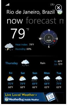 Weatherbug for Windows Phone 7