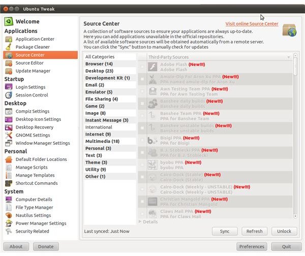 UbuntuTweakApplicationsSourceCenter