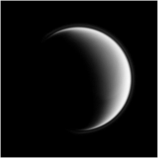 Titan Crescent - Image courtesy of NASA