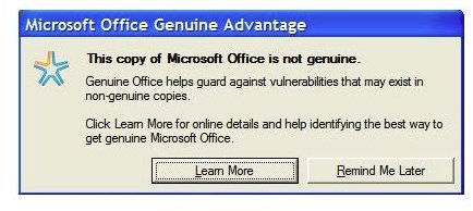 genuine microsoft software remove