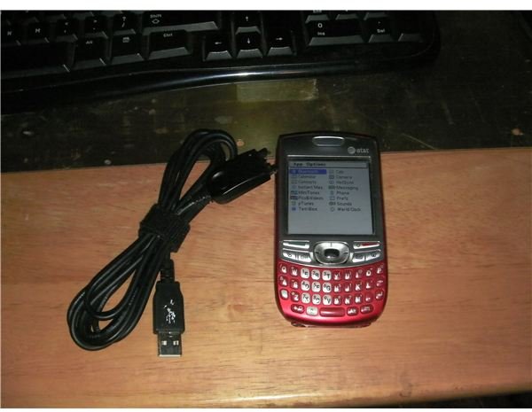 The Author&rsquo;s Palm Treo and Synch Cable