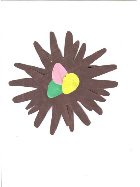 Three Easy Preschool Easter and Spring Crafts: Hand Nests, Easter Cards & Sponge Eggs!