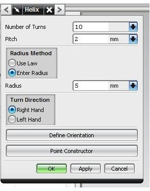 Unigraphics Tutorial – UG Sweep along Guide, Helical Spring in UGS