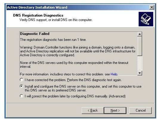 install and configure the DNS option