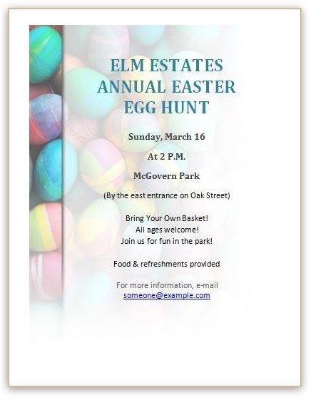 Microsoft Easter Egg Hunt Flyer