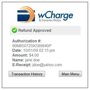 wCharge Credit Card Terminal