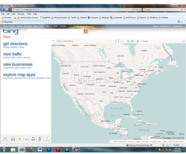 Using Windows Live Local Map Search