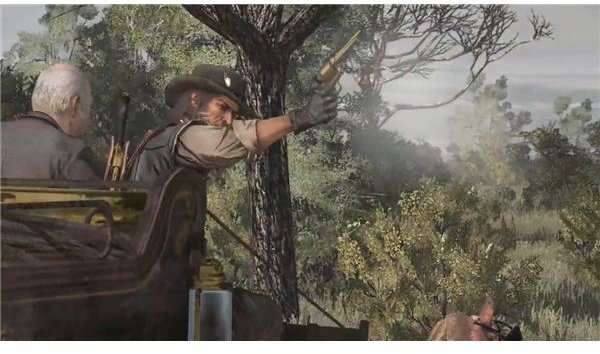 Drive and Shoot in Red Dead Redemption