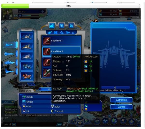 Galaxy Online II Game Guides: Building Your Ships