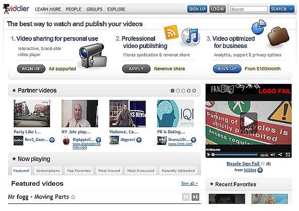 Viddler.com free video hosting website