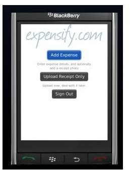 Screenshot Expensify Receipt Tracker App