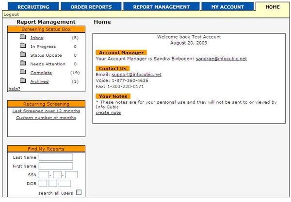 Info Cubic Interface