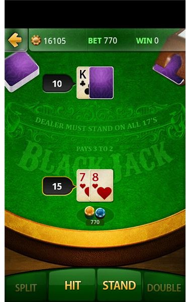 Live Blackjack In Game Screen