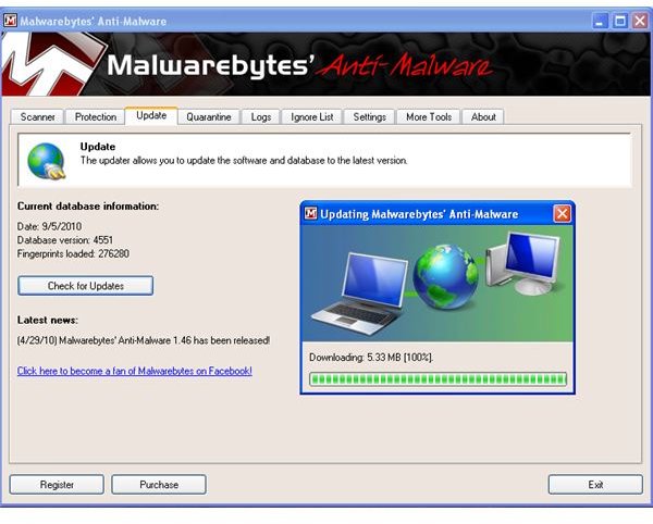 Performing A Malwarebytes Update