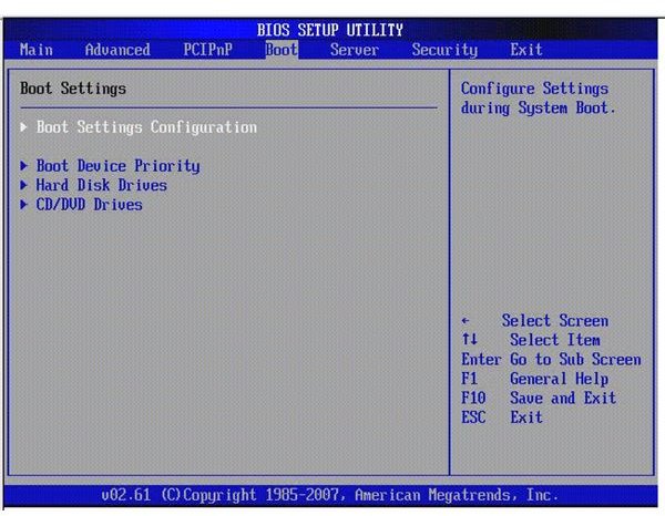 BIOS Boot Options