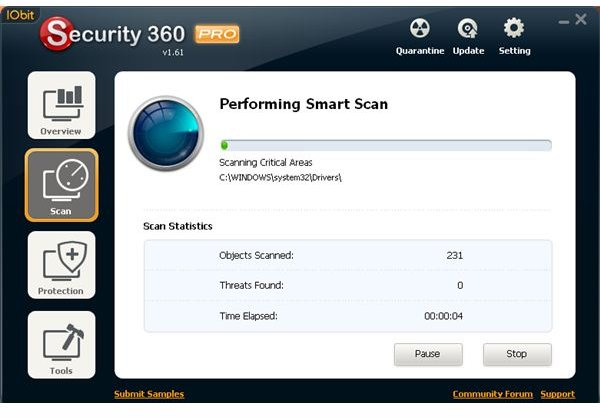 Iobit Security 360&rsquo;s quite user-friendly interface