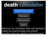 Death Calculator Blackberry app