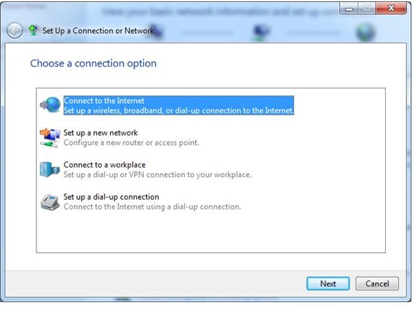 Windows 7 - Broadband Connection