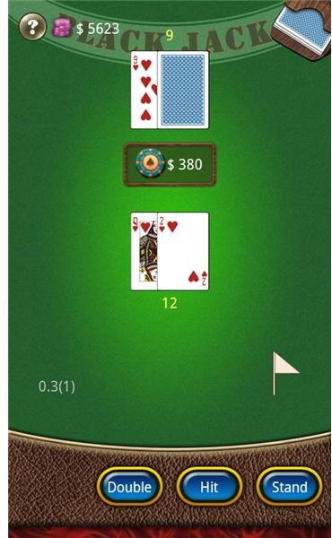 Blackjack 2011 In Game Screen