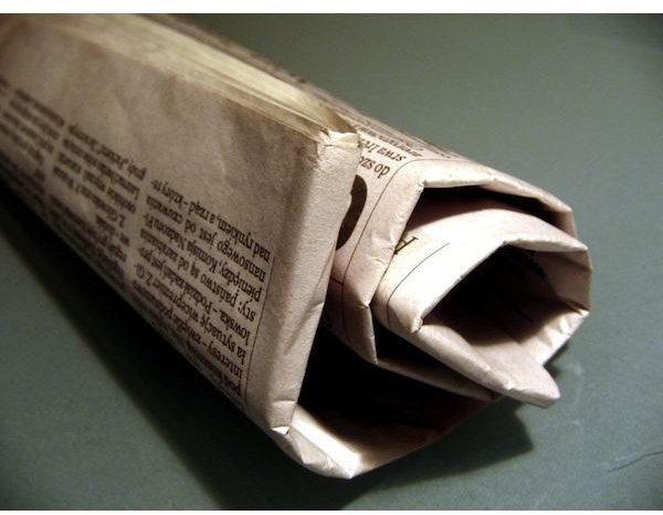Rolled Up Newspaper