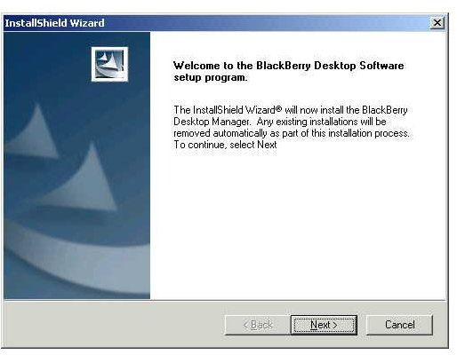 Blackberry desktop Software Install